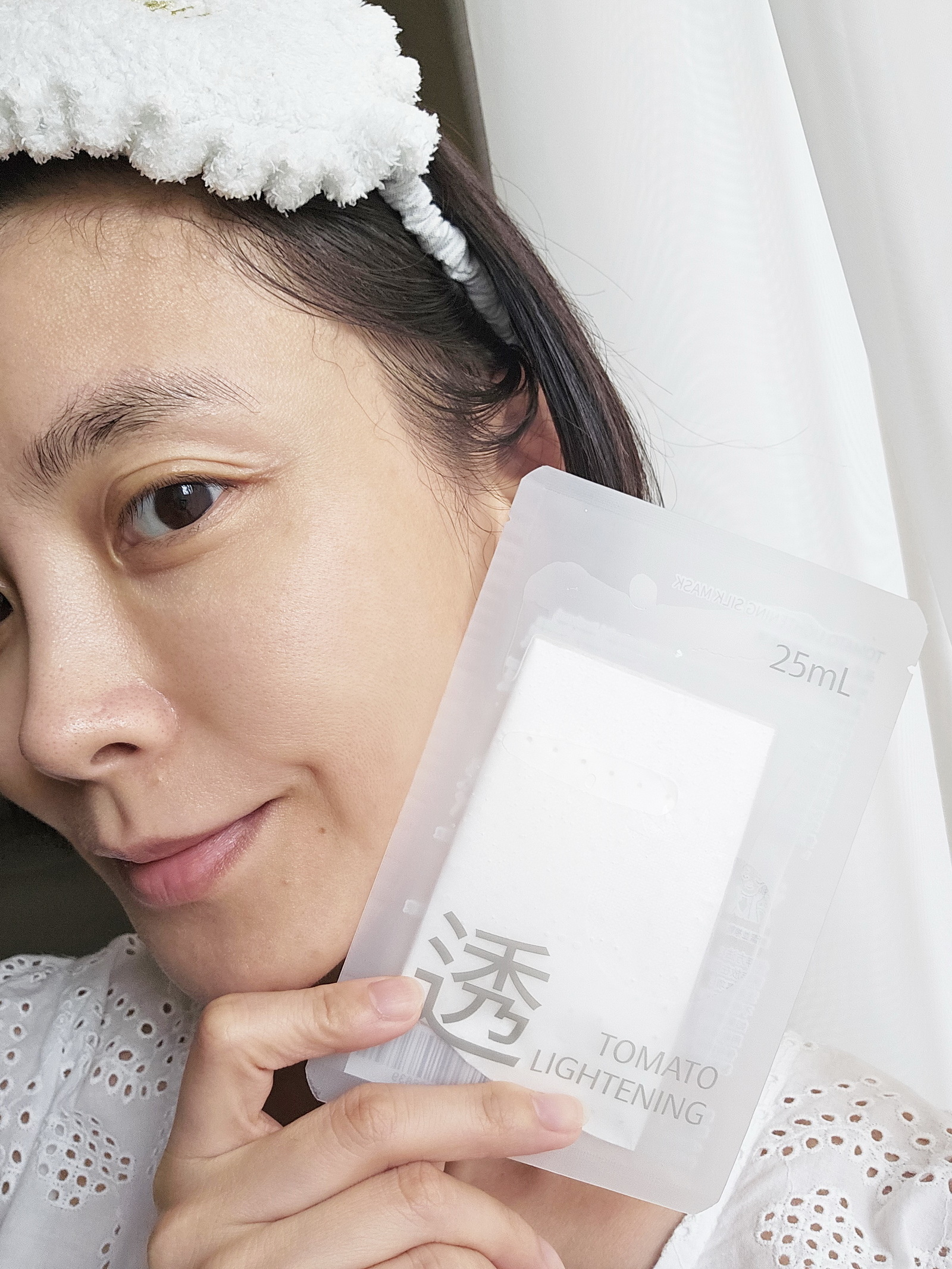 番茄透光蠶絲修復面膜