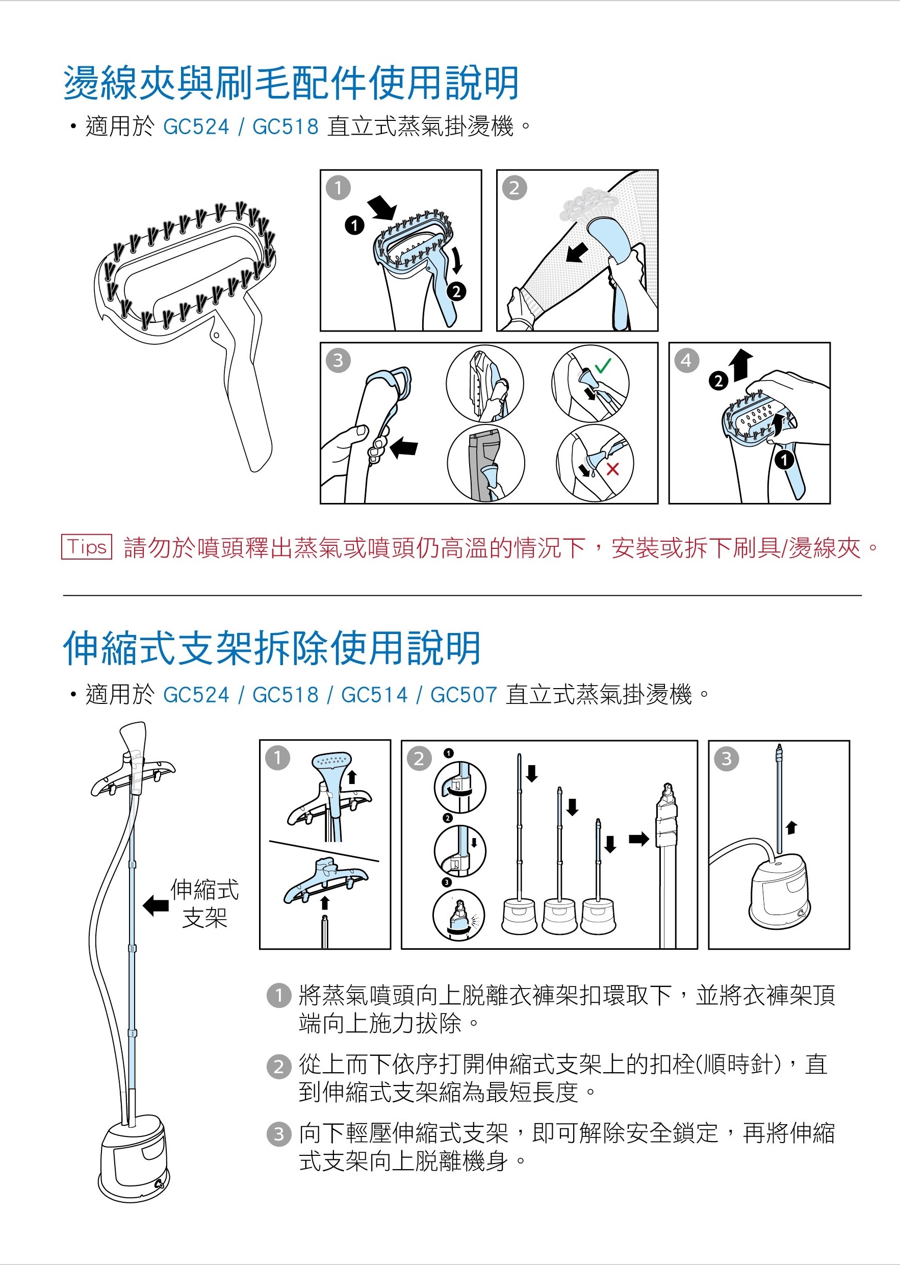 飛利浦蒸氣掛燙機GC518
