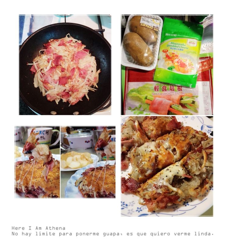 自己動手做早午餐♥馬鈴薯培根煎餅!!超簡單食譜分享~